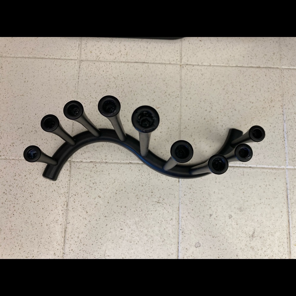 Black metal Menorah